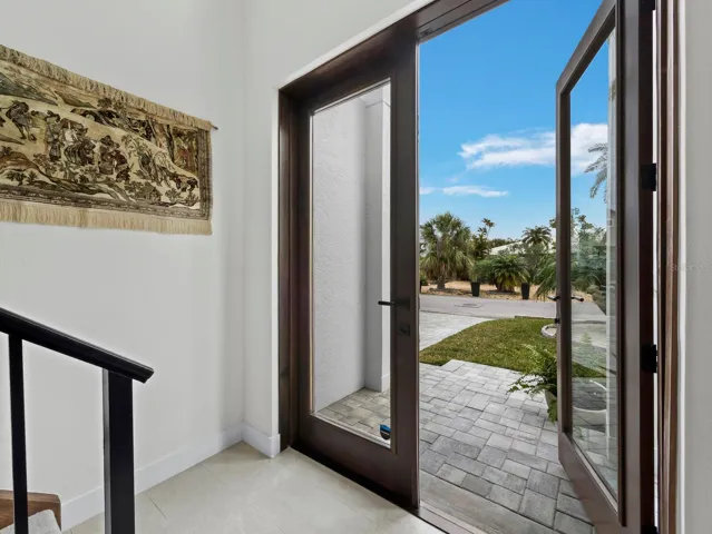 Gorgeous mahogany doors set the scene for the attention to detail