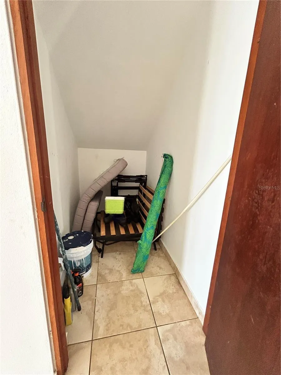 Storage below stairs