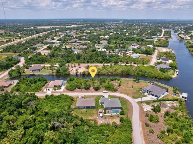 Drone/aerial view with a water view