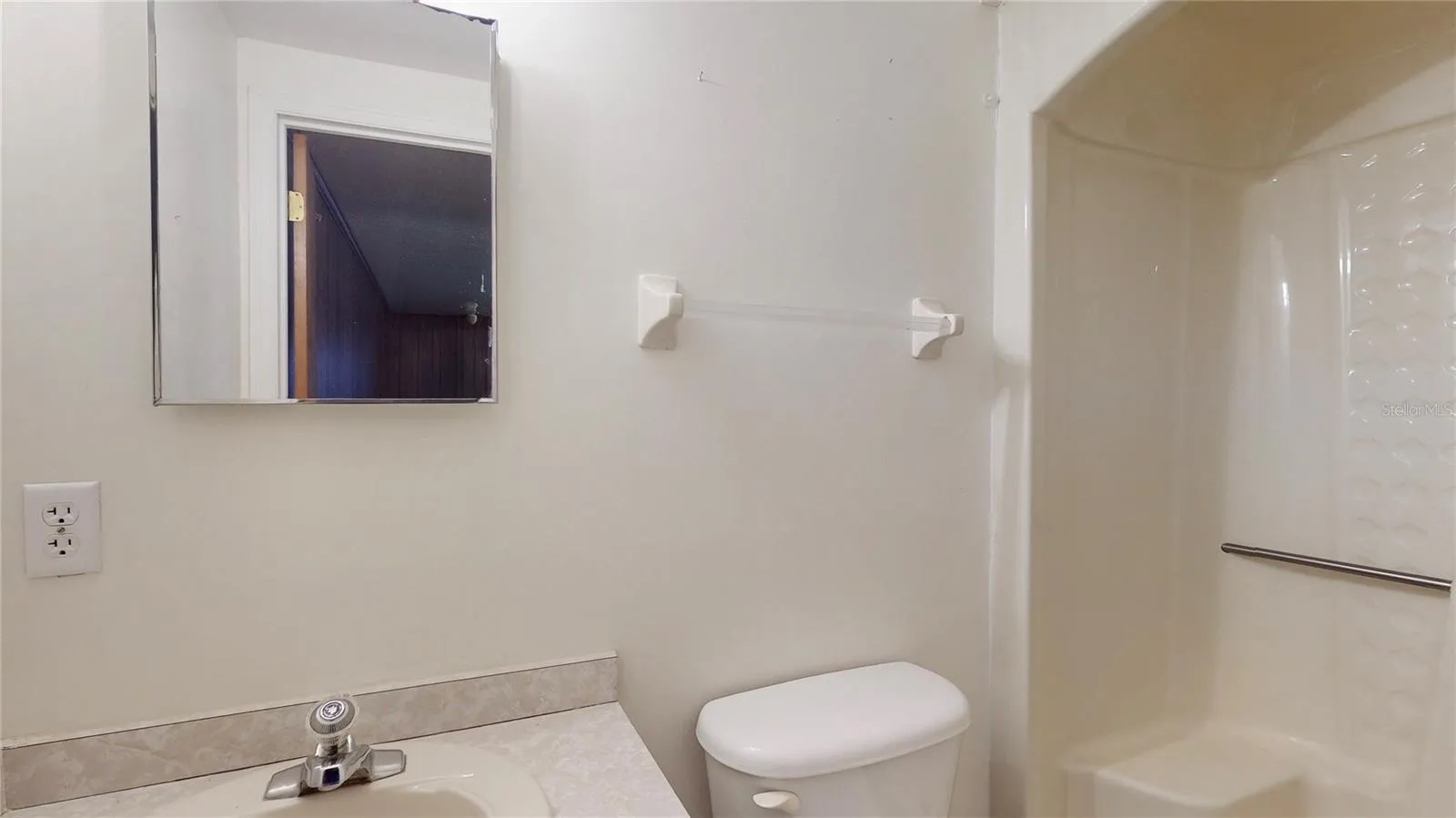 Bathroom off great room in basement