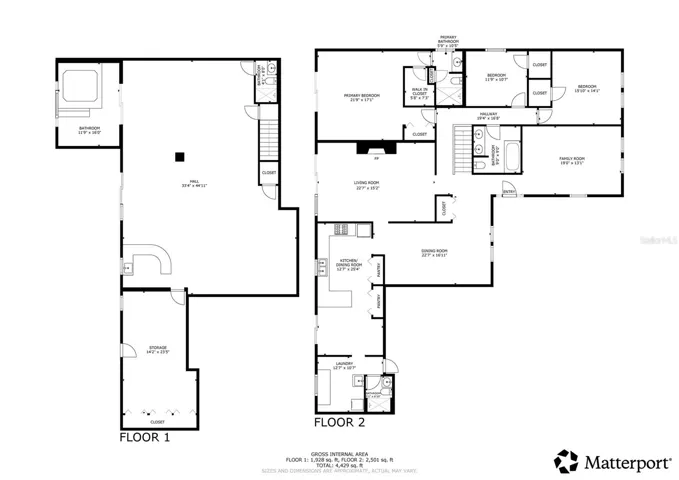 Floor plan with dimensions