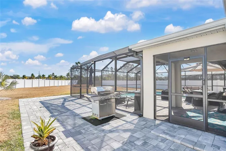 Extra entertaining space, newly added. Perfect for grilling.