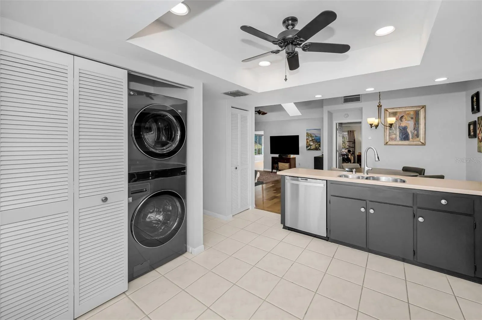 Inside unit washer and dryer!