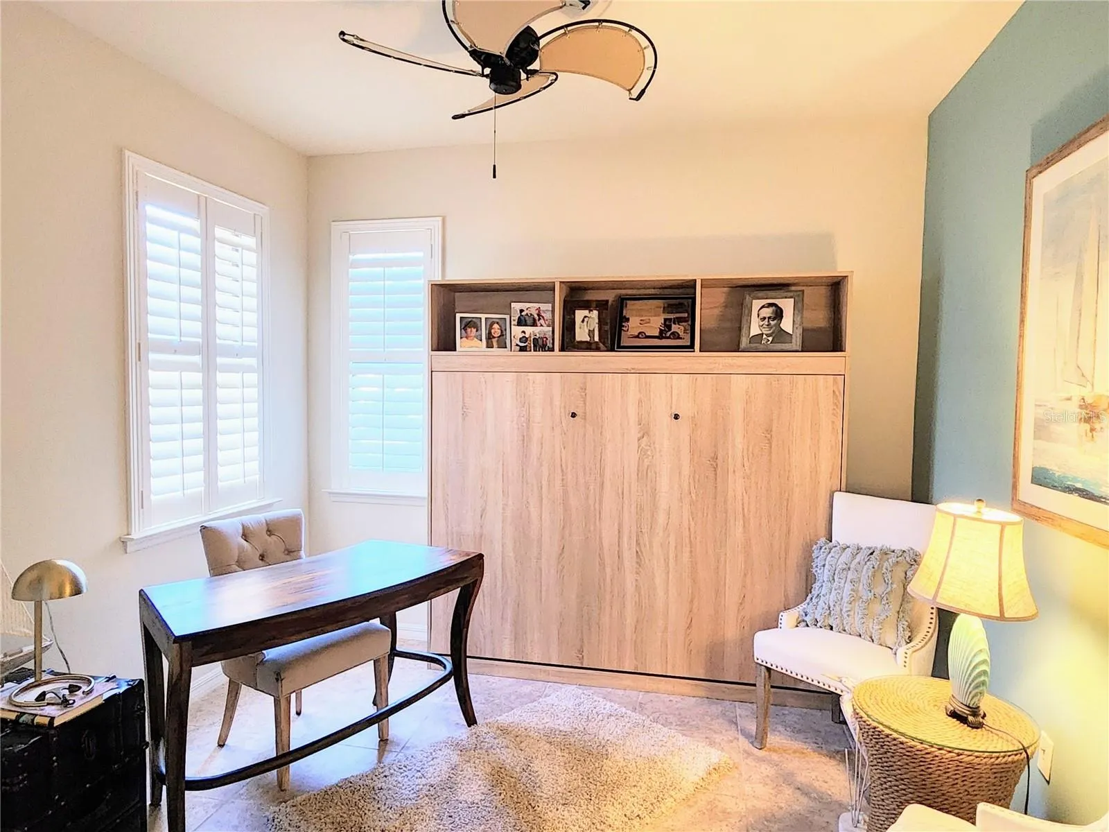 Murphy bed in den