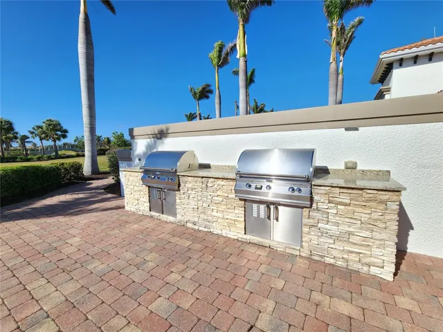 Community grills available for use