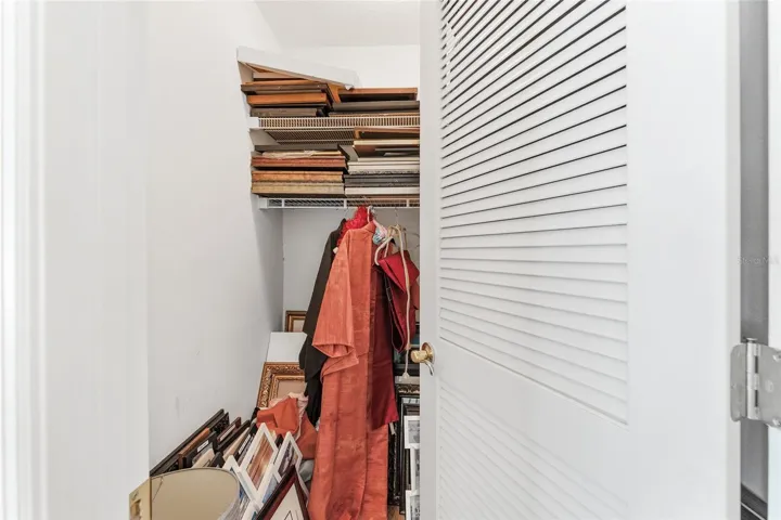 Walk in closet in guest room