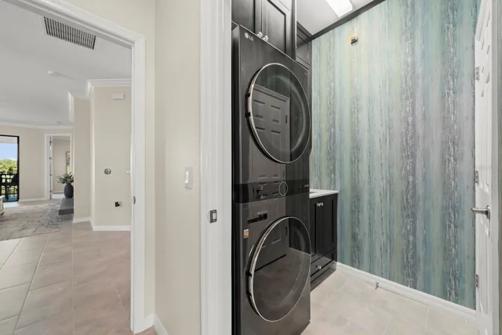 Fully upgraded laundry room.