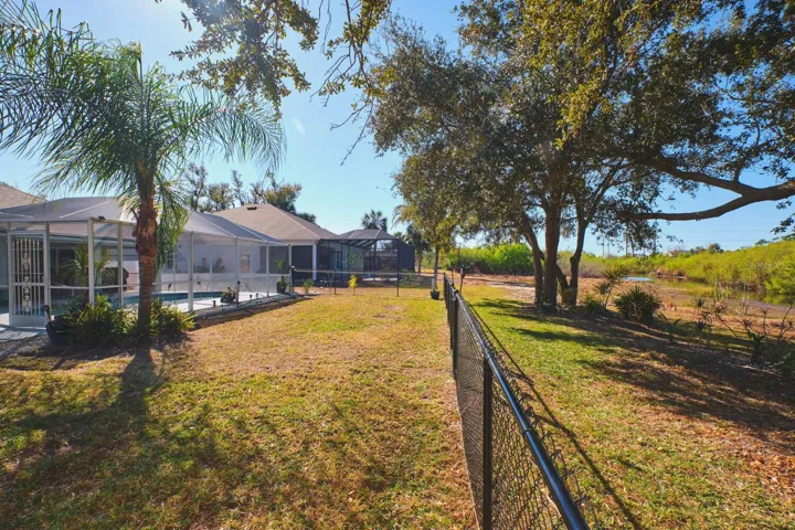 fenced side of home