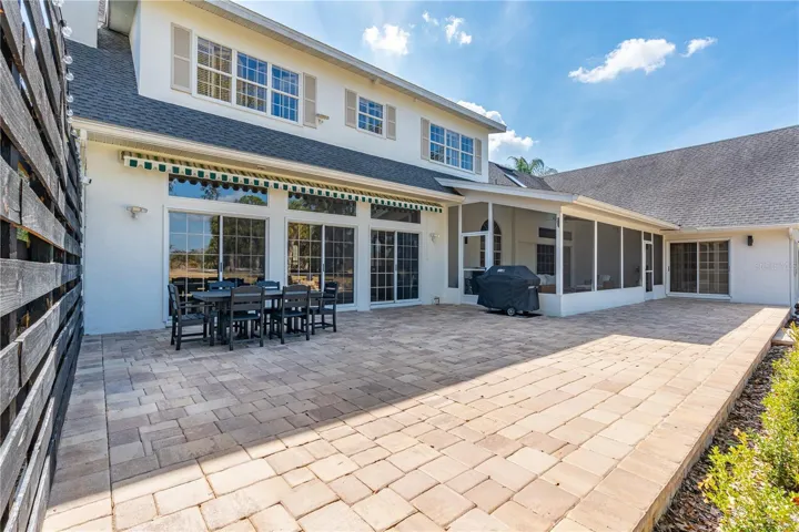 Backyard paver patio