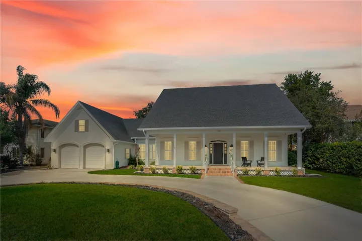 Sunset front of home