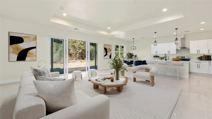 Living Room virtually staged