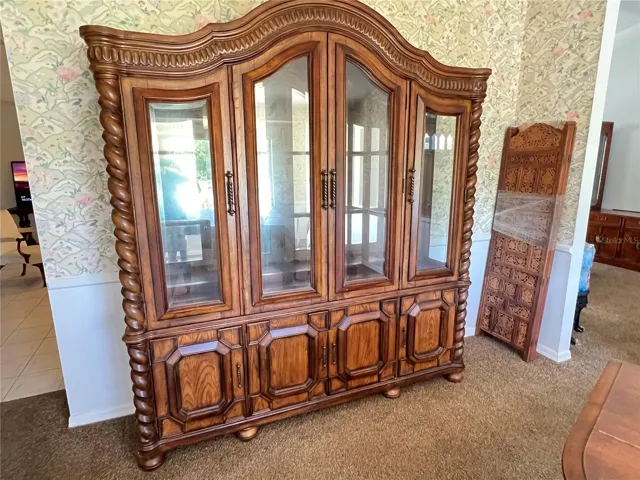 Formal dining room with furniture