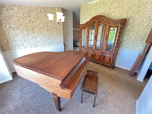 Formal dining room with furniture