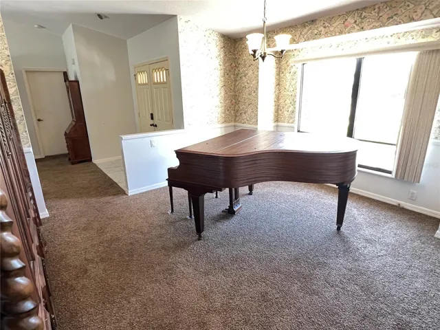 Formal dining room with furniture