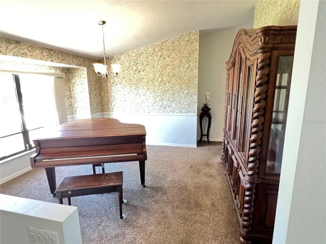 Formal dining room with furniture