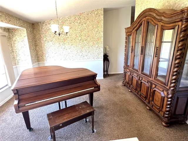Formal dining room with furniture