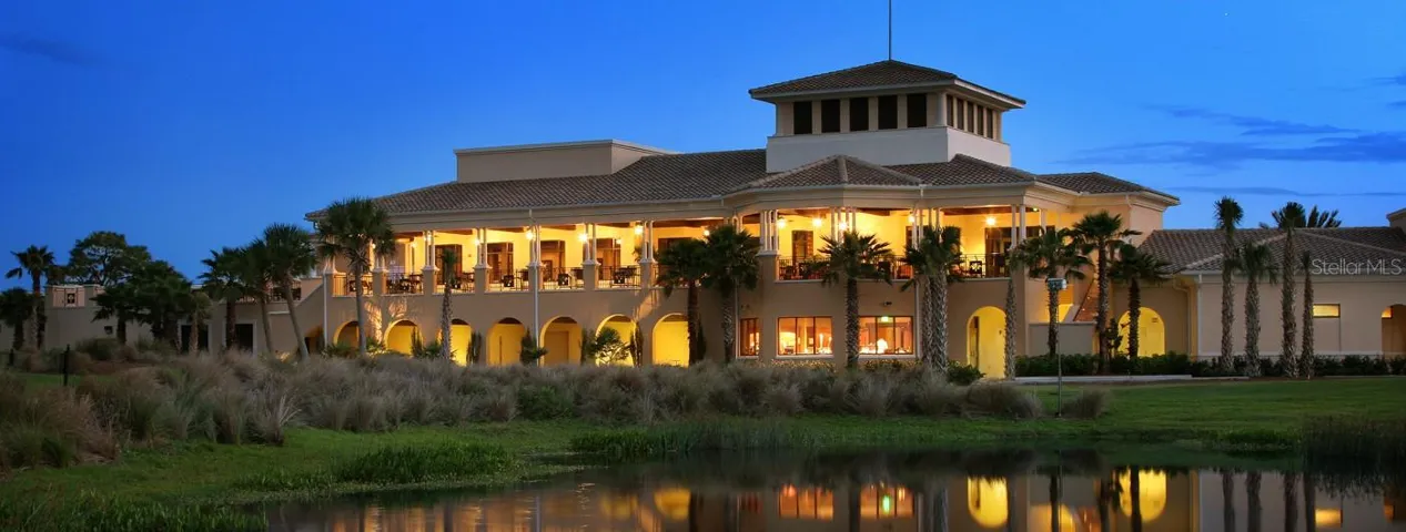 The Venetian Golf Club house at night