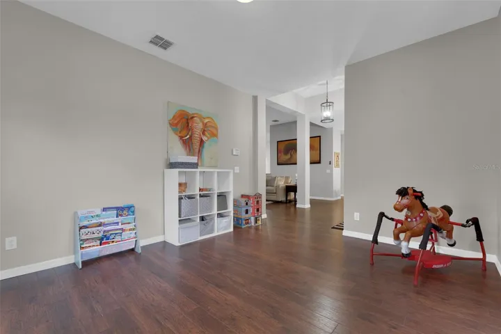 play room view of living area