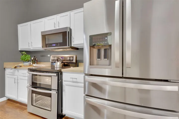 stove and fridge