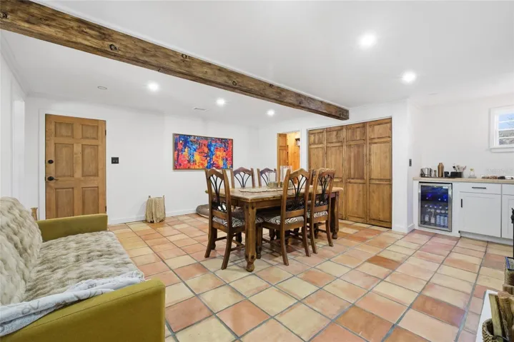 Main House - Dining or Second Living Space with Fireplace