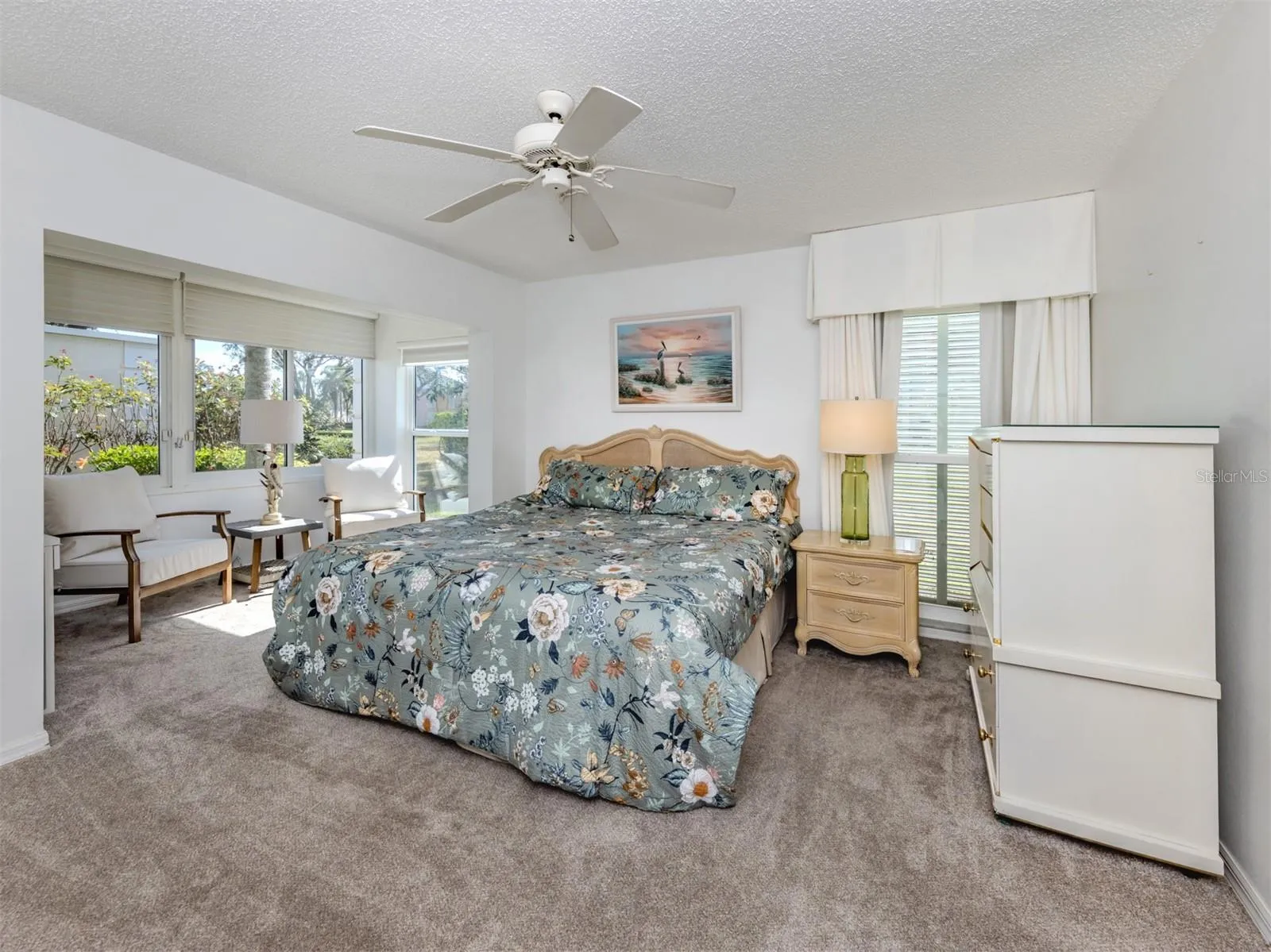 The master suite is located on the front of the home with lots of extra space, storage and private ensuite