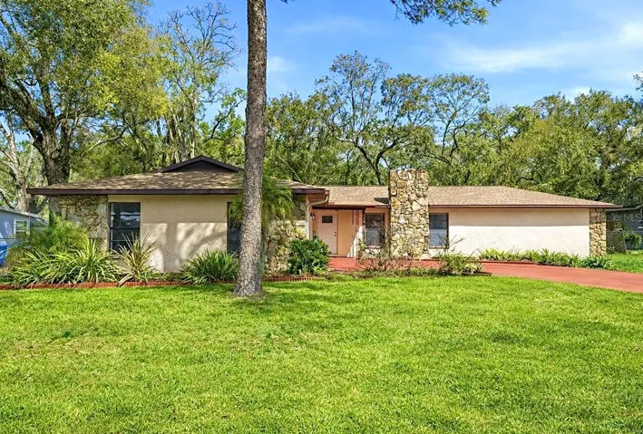 large lot and long driveway