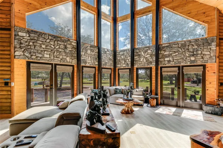 Living room with an abundance of natural light