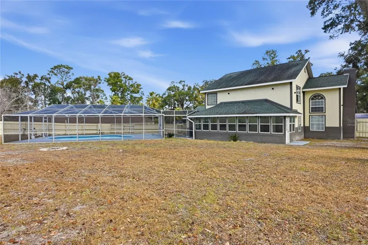 Backyard: Plenty of room to play Virtually staged grass