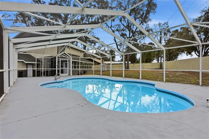 pool and screened enclosure