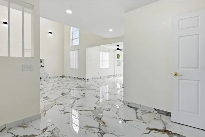 View of family room from entry