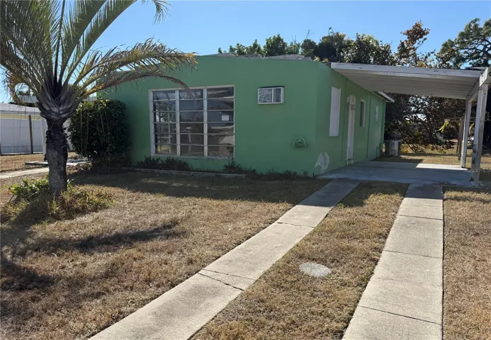 Right side with carport