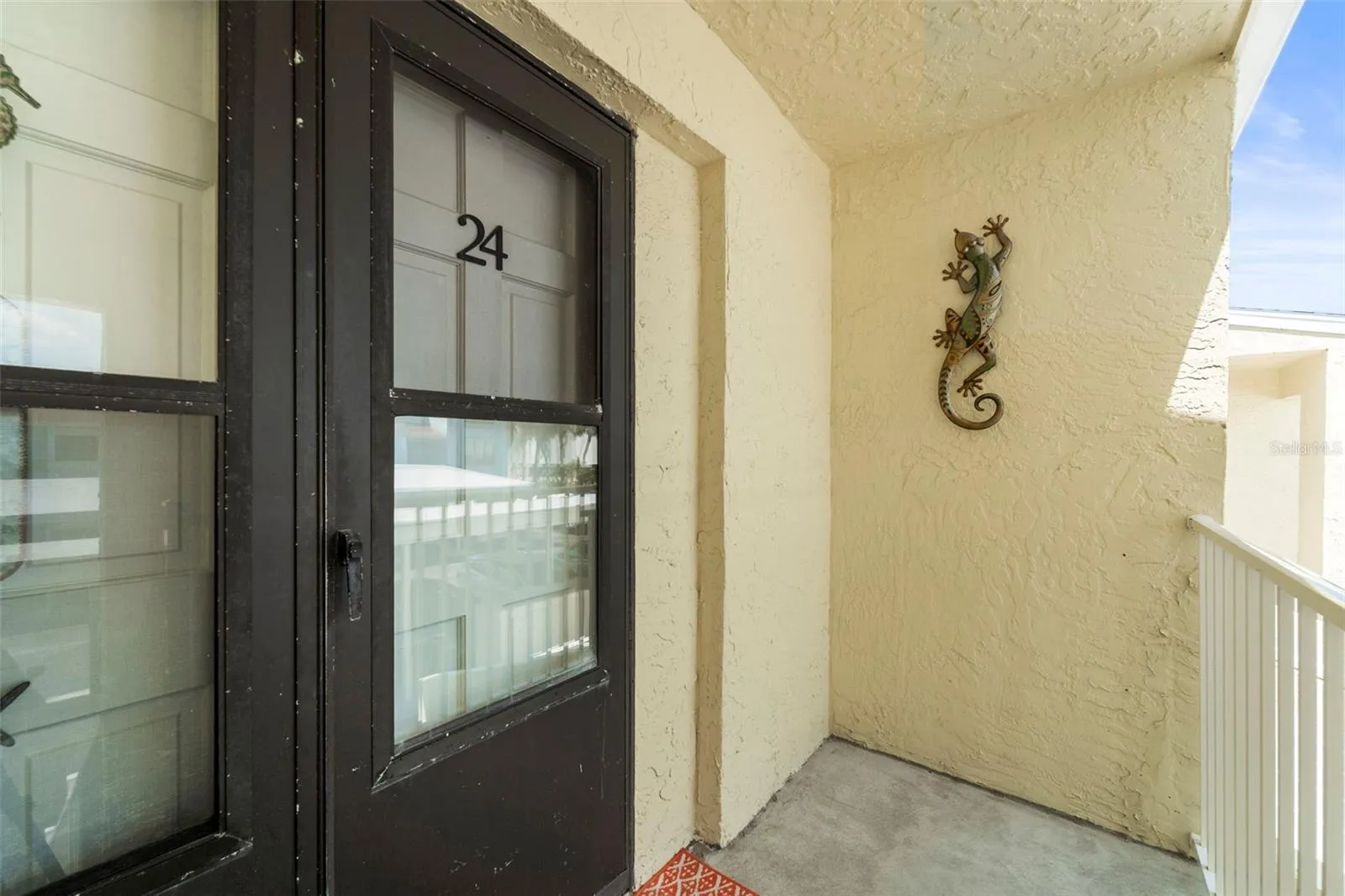 Front door and open porch