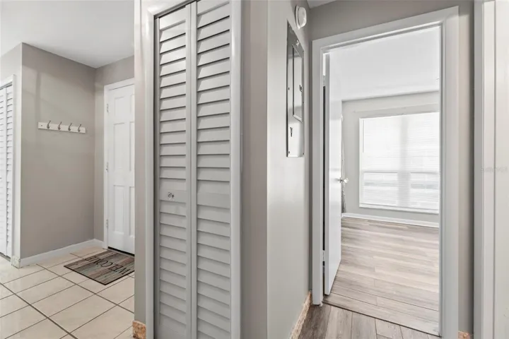 View from the hallway into the second bedroom