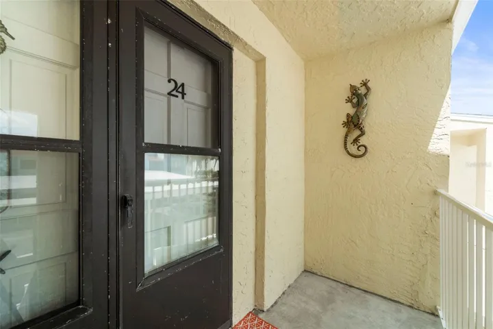 Front door and open porch