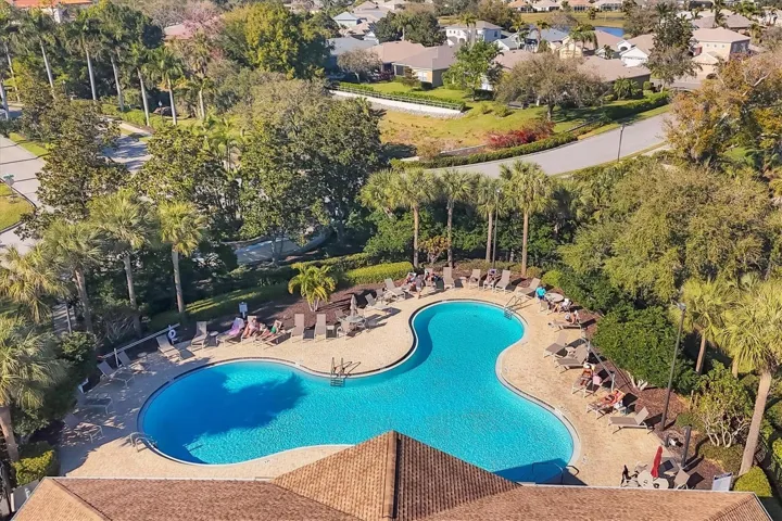 Aerial of community pool