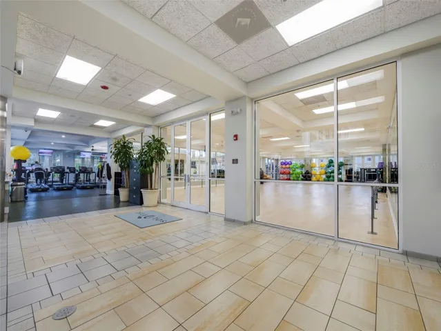 Community fitness facilities.