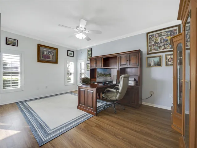 The SPLIT-BEDROOM floor plan offers added privacy, with a second bedroom and a versatile office/flex space, which could be a possible third bedroom, located on the opposite side of the home, along with a second full bath.