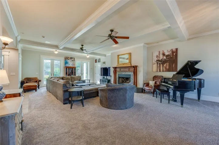 Living room with gas fireplace