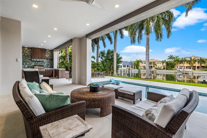 outdoor oasis, with outdoor kitchen