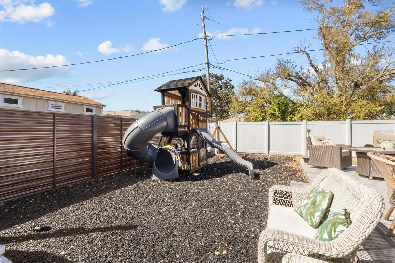Playground with Rubber Mulch