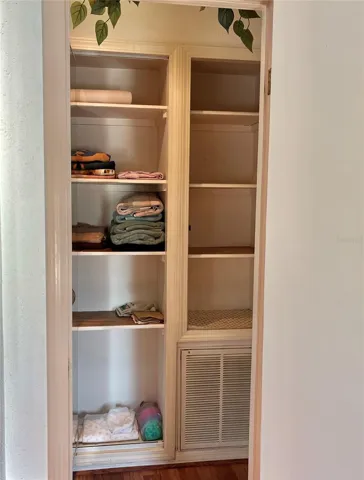 Linen closets in hallway