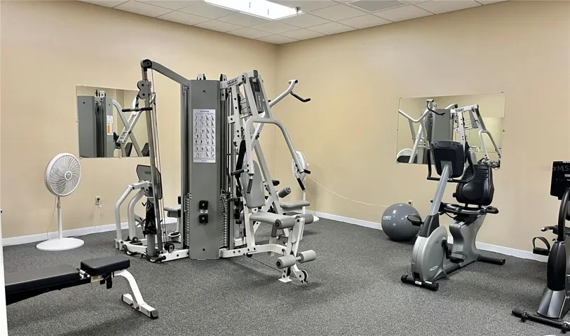 Nicely appointed Fitness Room