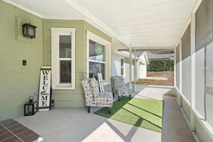 Screened front porch