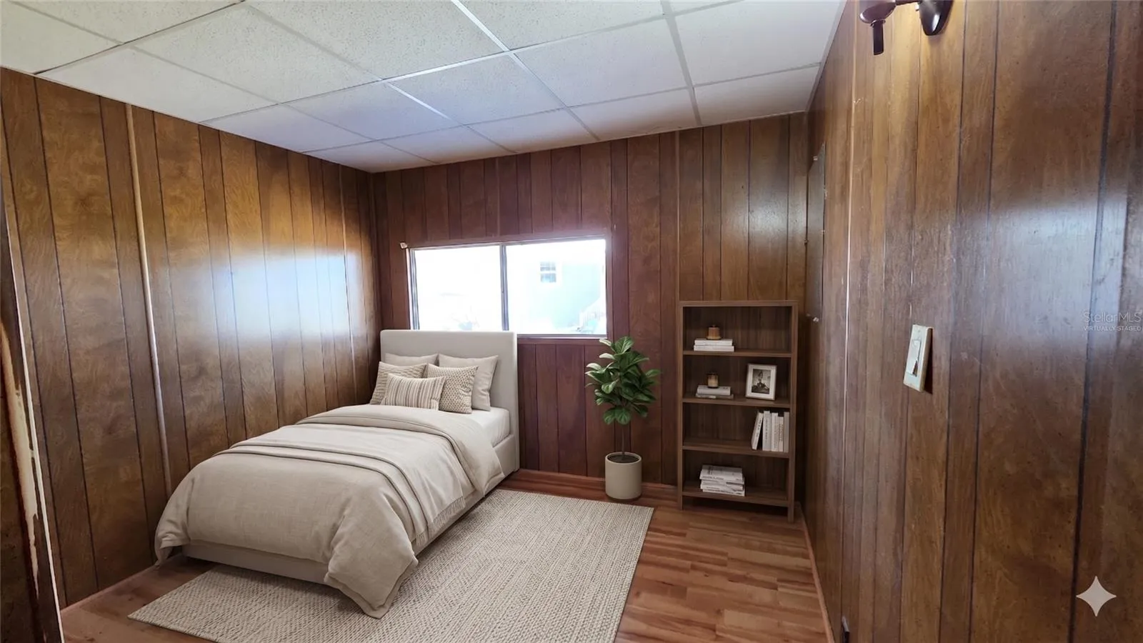 Virtually staged second bedroom