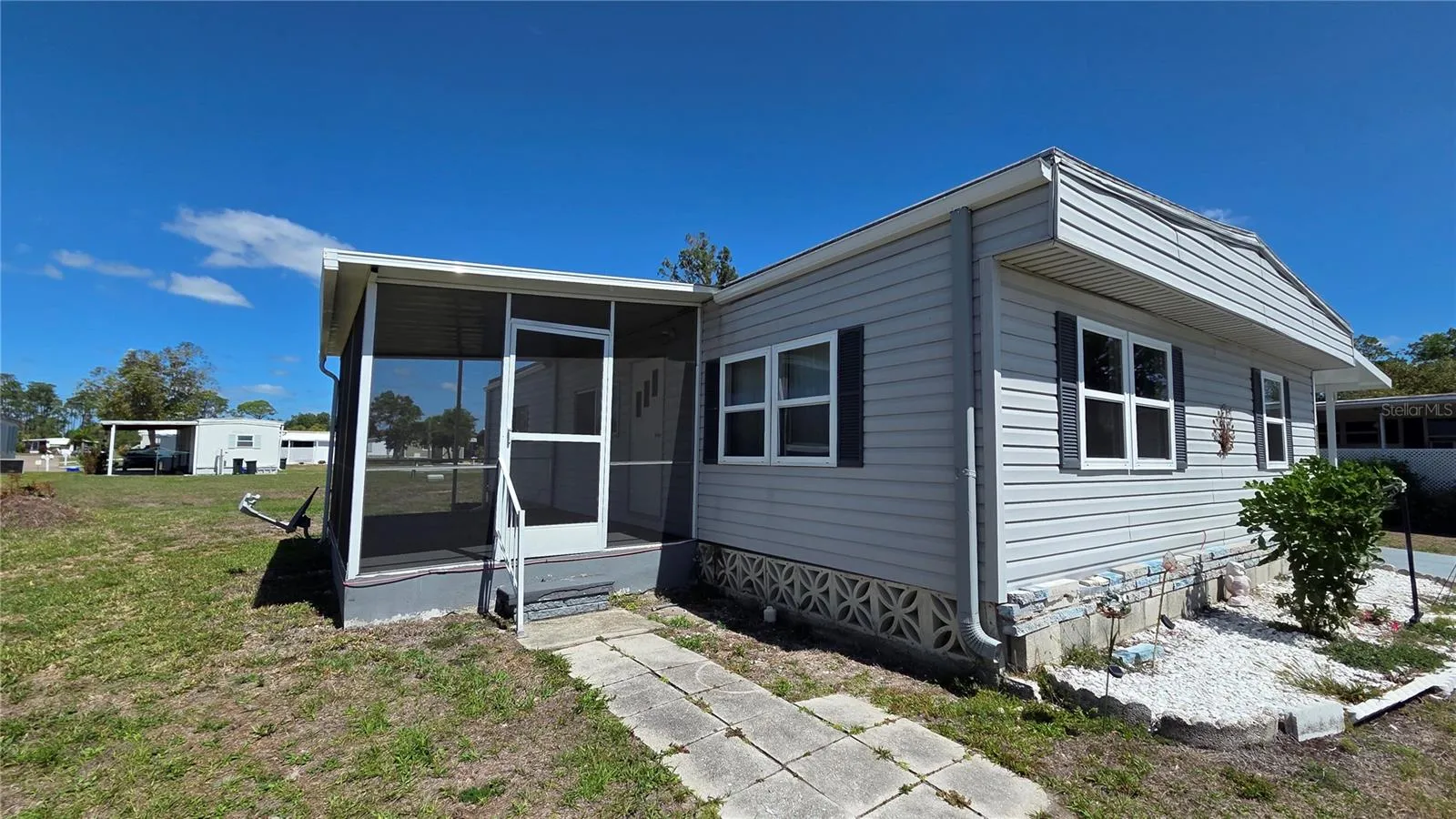 Left side of the house