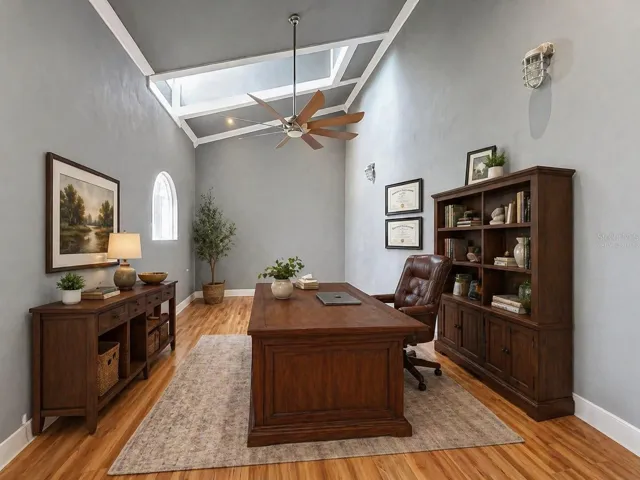 Virtually Staged. Here's an alternative to using this space as a bedroom