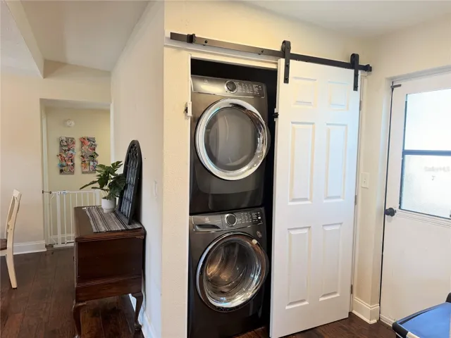 Washer & Dryer conveniently located