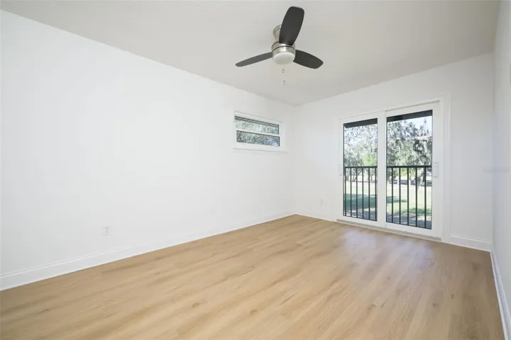 Upstairs guest bedroom overlooking the golf course.