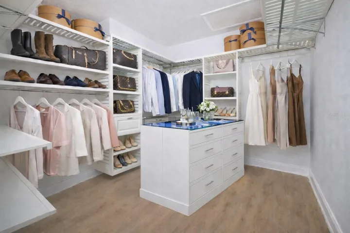 Primary Suite walk-in closet.