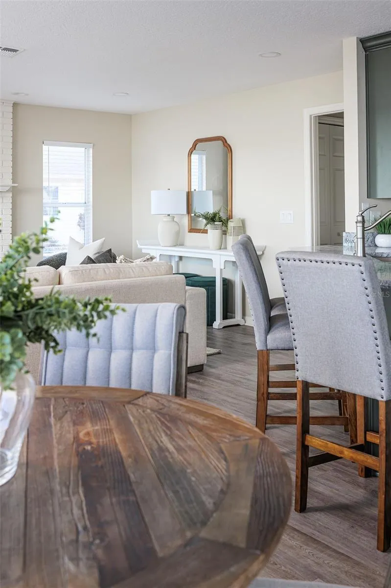 View from Kitchen Eat-in Area facing Family Room